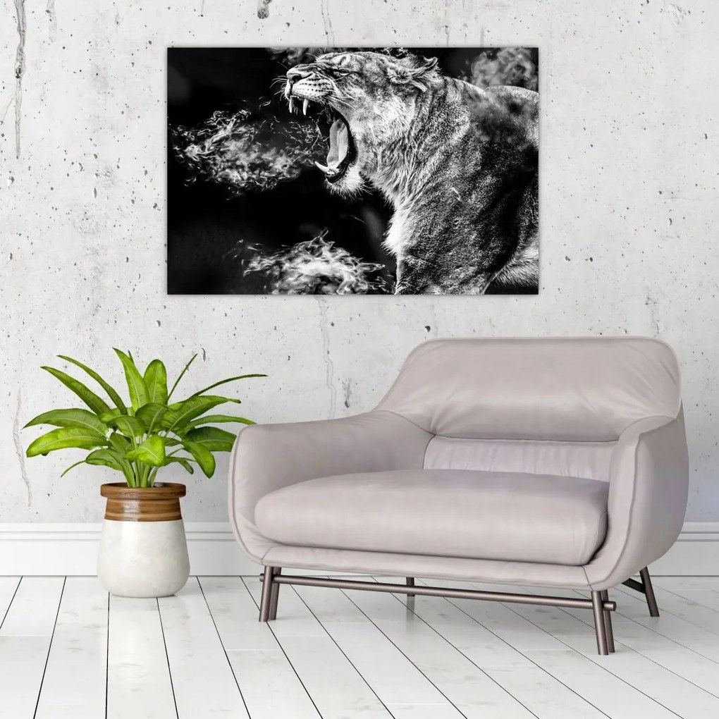 Tablou - Portretul unei leoaice (90x60 cm)