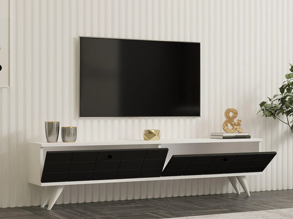 Masă TV/Dulap Butepe (antracit + alb) . Promo -28%. 1095159