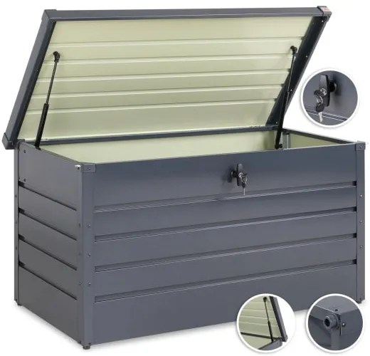 Deuba Cutie de depozitare metalica 120x62x63 cm - antracit
