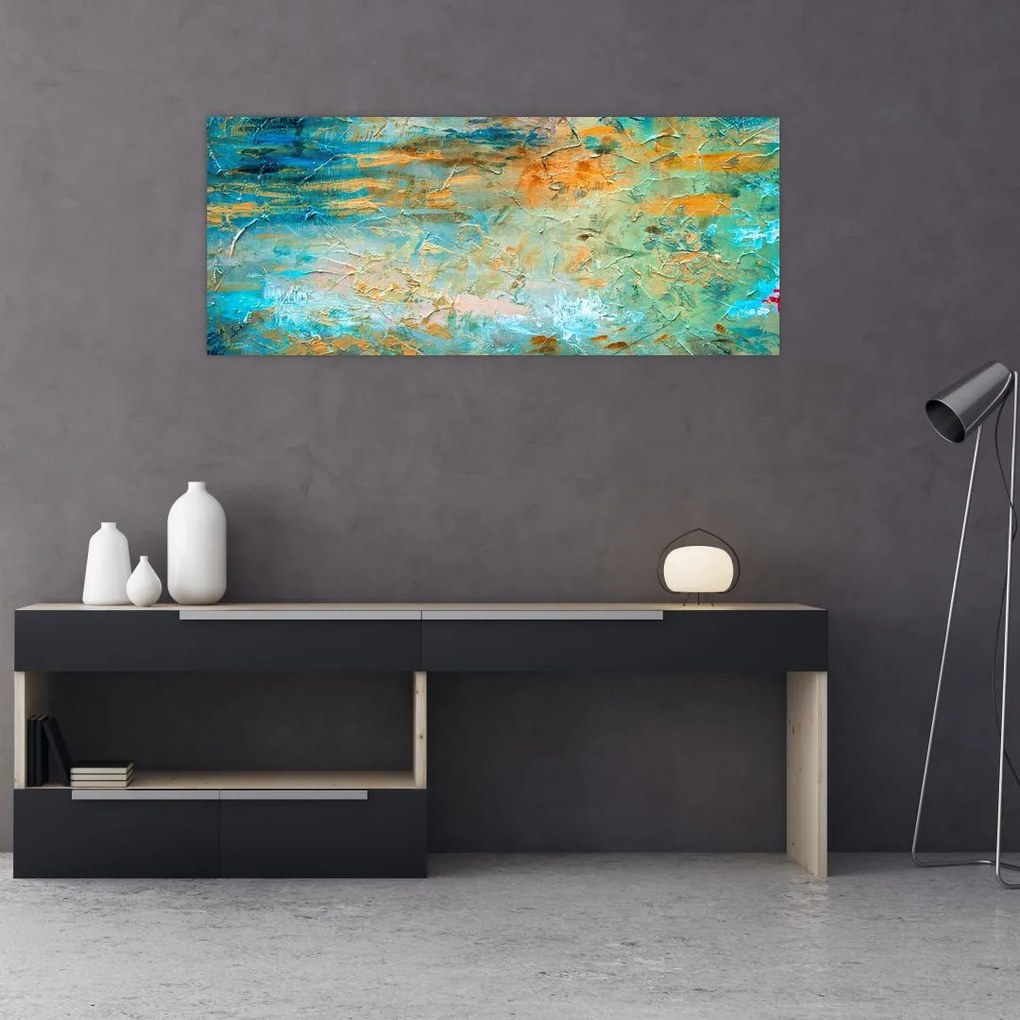 Tablou - Abstract albastru (120x50 cm)