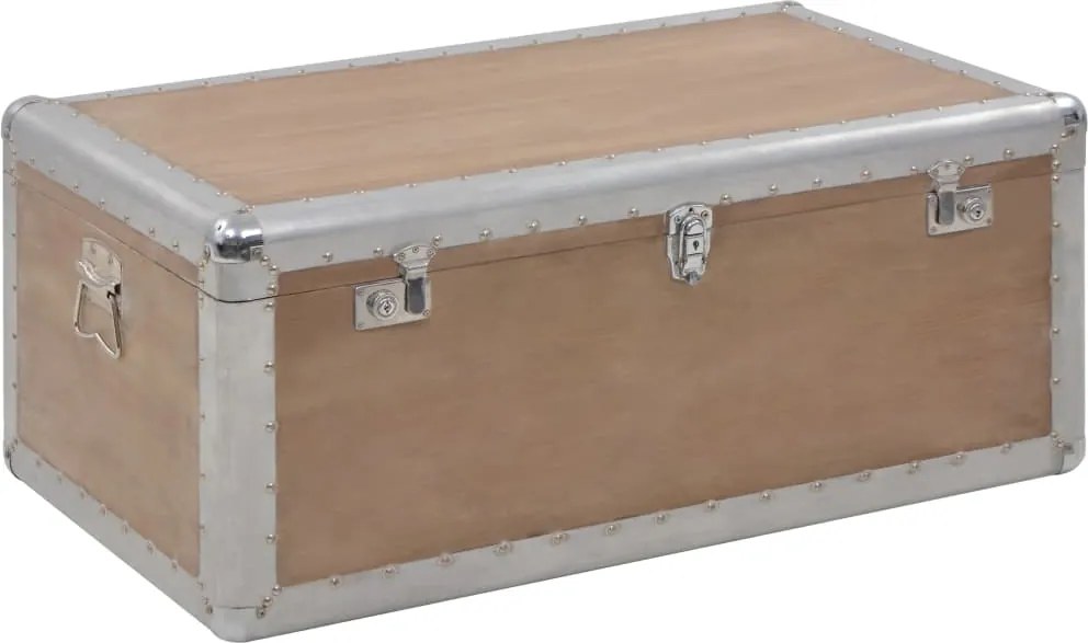 vidaXL Ladă de depozitare, maro, 91 x 52 x 40 cm, lemn masiv de brad