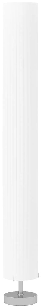 HOMCOM Lampă lampadaire coloană pe picior modernă lumină tamizată 40 W 14L x 14l x 120H cm oțel inoxidabil alb | Aosom Romania