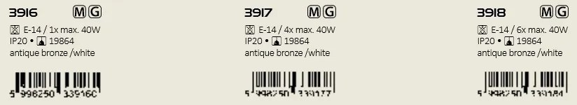 Plafoniera design clasic Sorina 3918 RX