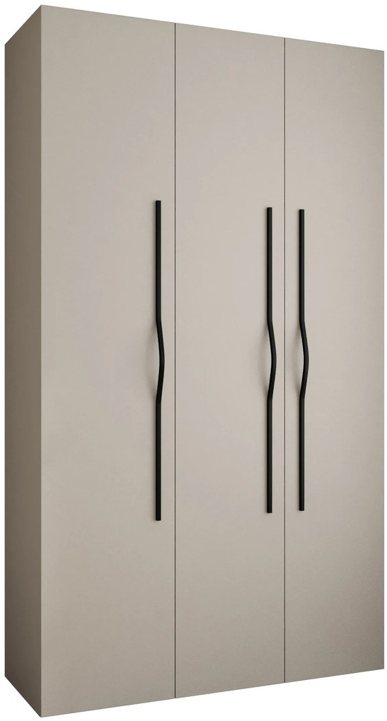 Dulap de haine 140 cm Carmela 40-2 (Cașmir + Negru). 1126563