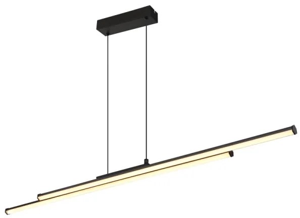 Lustră LED pe cablu Globo 67342-24H KIRINA LED/24W/230V 3000K negru