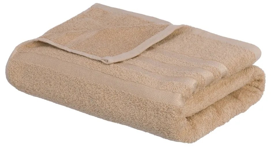 Prosop bej din bumbac din frotir 100x150 cm Simple – Casa Selección