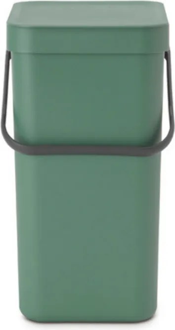 Cos de gunoi colectare selectiva Brabantia Sort&Go 1003235, 16 L, Maner, Montabil pe perete, Verde închis