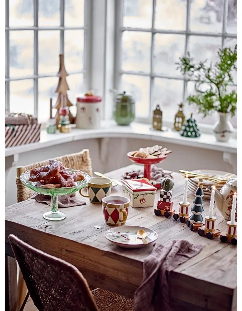 Farfurii crem 2 buc. pentru desert din gresie ø 16 cm cu model de Crăciun Yule – Bloomingville