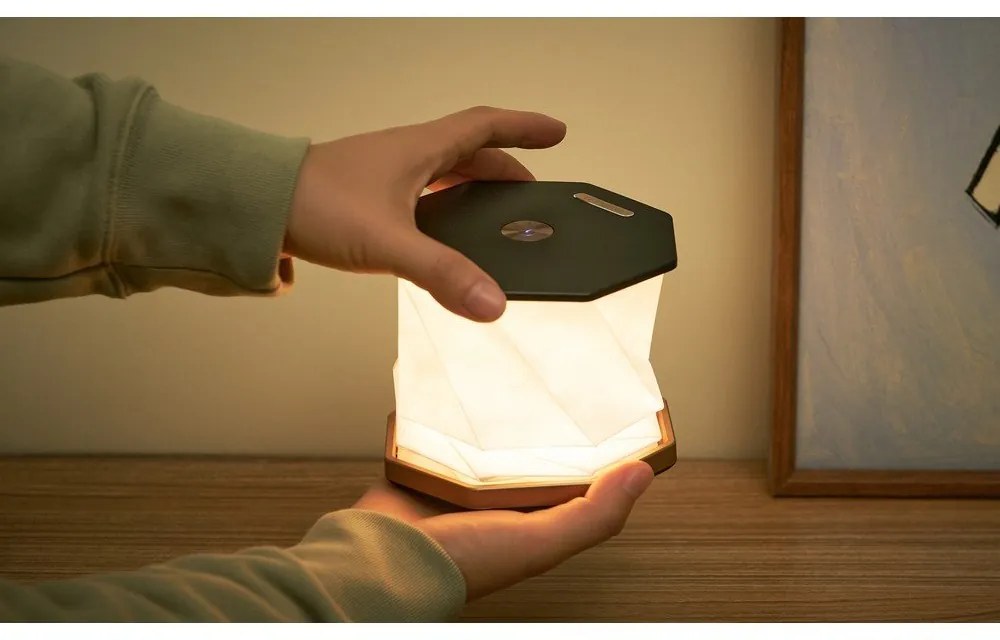 Decorațiune luminoasă neagră cu USB ø 12 cm Twist Hexagon – Gingko