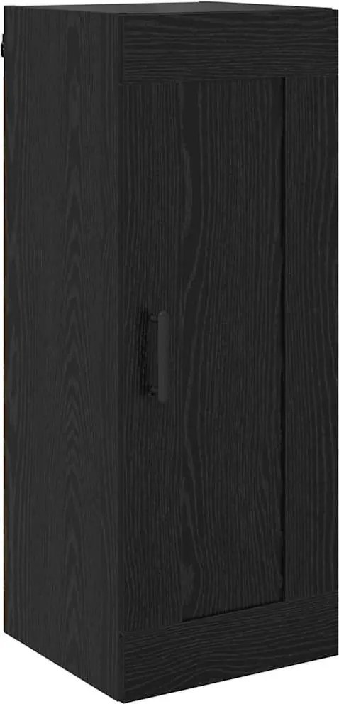 vidaXL Dulap montat pe perete Stejar Negru 34,5 x 34 x 90 cm