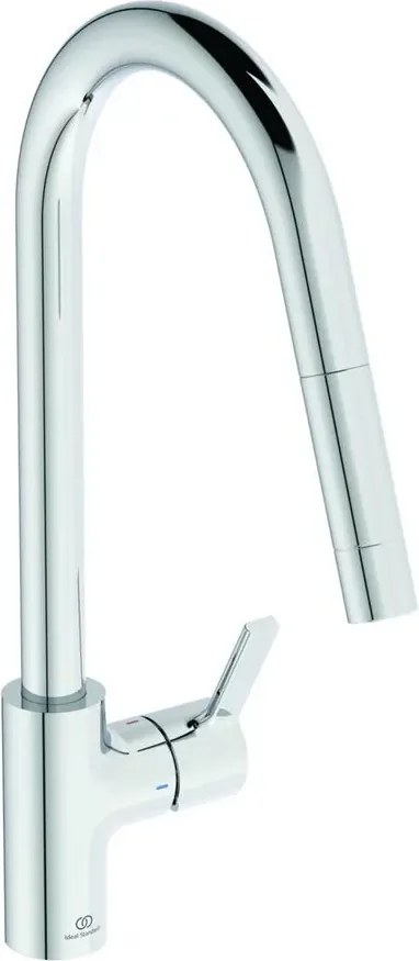 Baterie bucatarie cu dus extactibil Ideal Standard Gusto 235 crom lucios 1 tip de jet