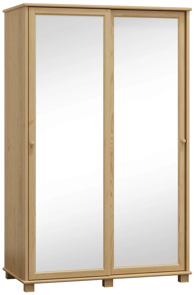 Dulap din lemn de pin 133 cm uși glisante cuier 2D nr7 culori
