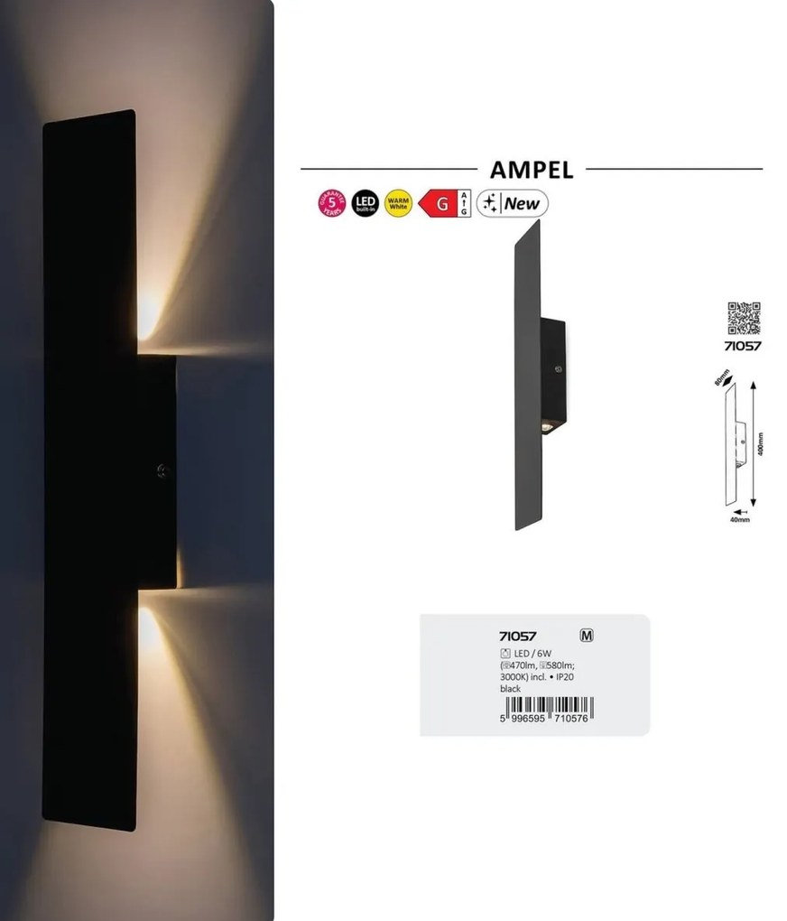Aplica de perete lumina ambientala LED Ampel
