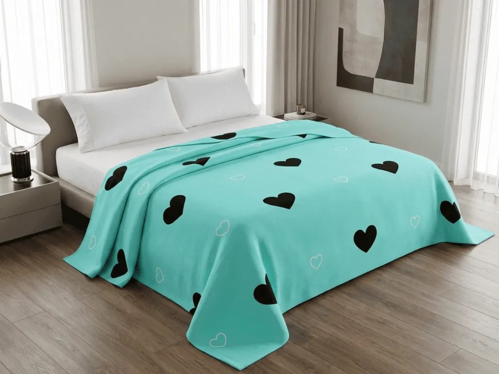 Cuvertura de pat CORAZON BLEND, albastru Dimensiune: 170 x 210 cm