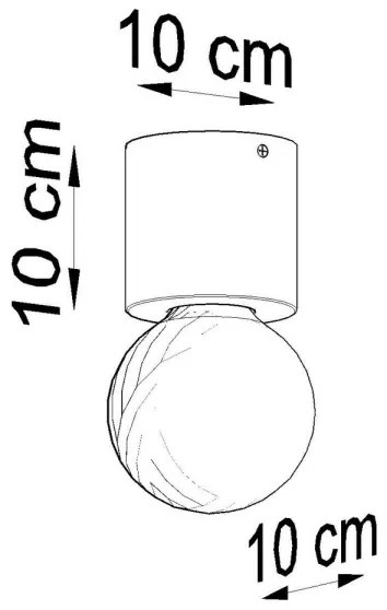 Plafonieră SALGADO 1xE27/60W/230V beton