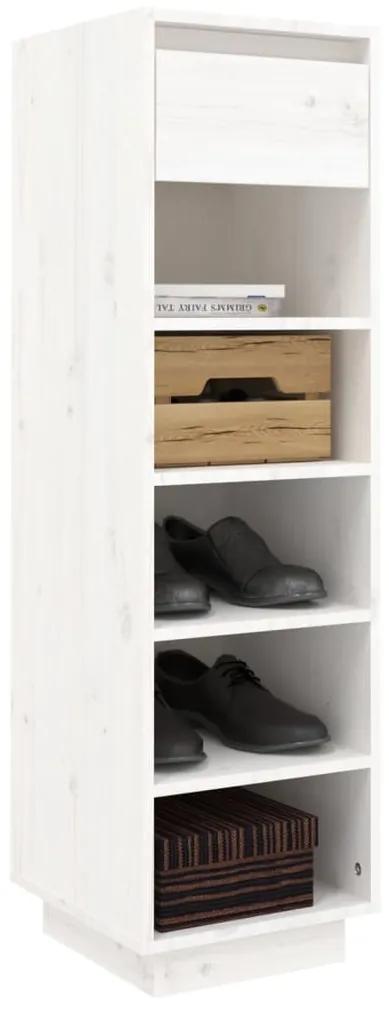 Pantofar, alb, 34x30x105 cm, lemn masiv de pin 1, Alb