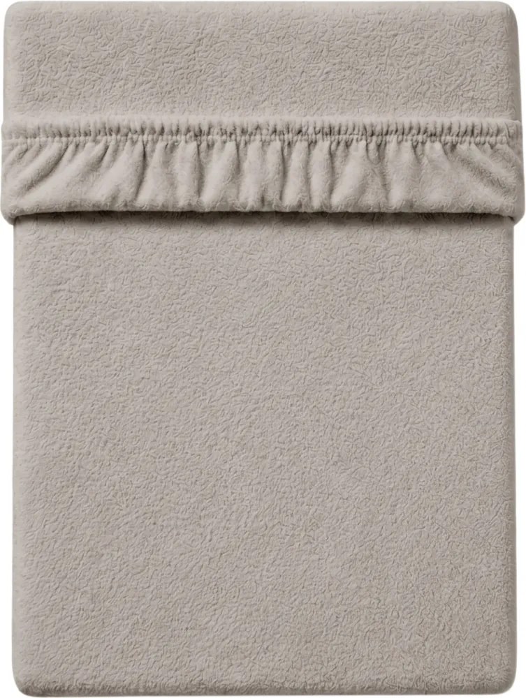 Cearșaf din fleece cu elastic MOLTON gri deschis 180 x 200 cm