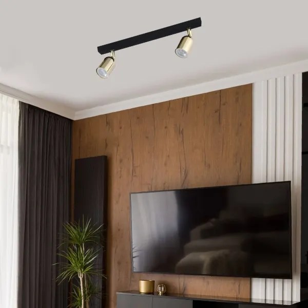Spot LED TOP 2xGU10/10W/230V negru/auriu