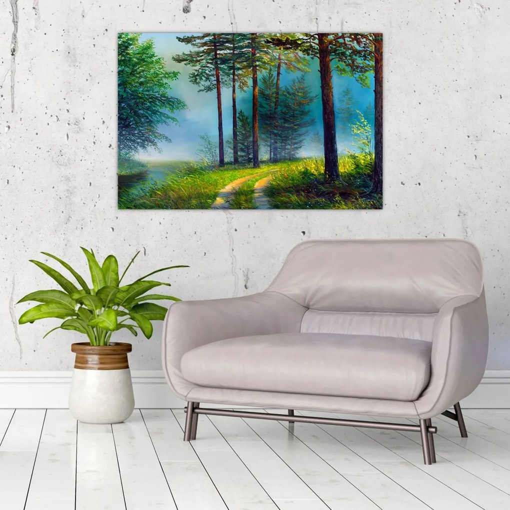 Tablou - Pictură în ulei de peisaj (90x60 cm)