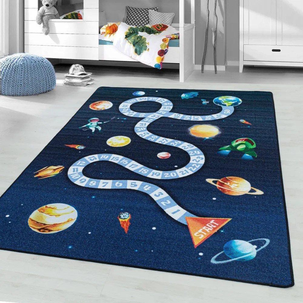 Covor pentru copii albastru închis 140x200 cm Play Space – Ayyildiz Carpets