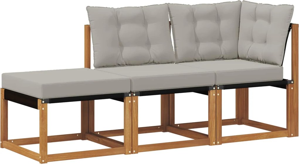 vidaXL Unități de canapea modulară de exterior 3 Bucată natural