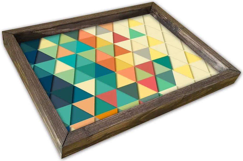Tava AT-015, multicolor, lemn de pin, 40x30 cm