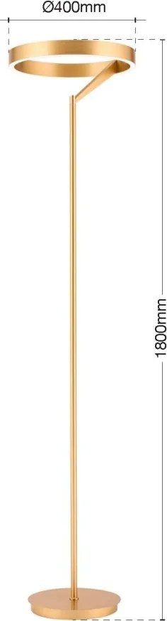Lampadar LED circular iluminat sus si jos KOLK auriu periat