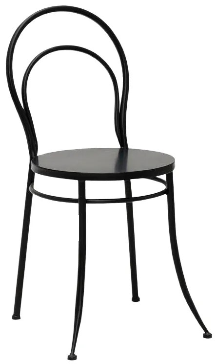 Scaun exterior negru din metal Curbis