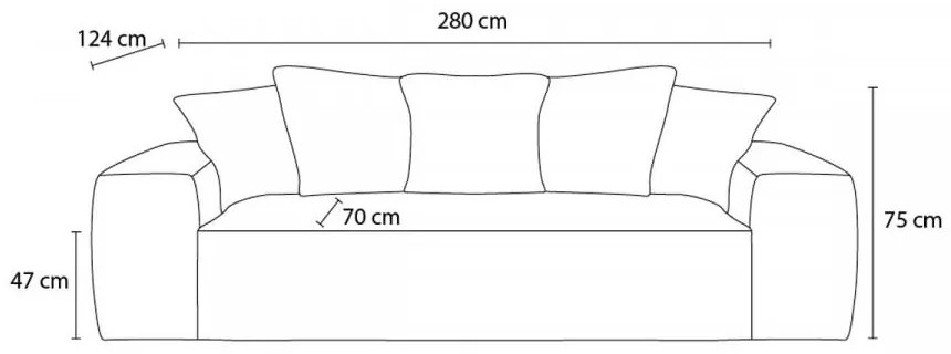 Canapea albastru-închis cu tapițerie din catifea reiată 280 cm Voltaire – Bobochic Paris