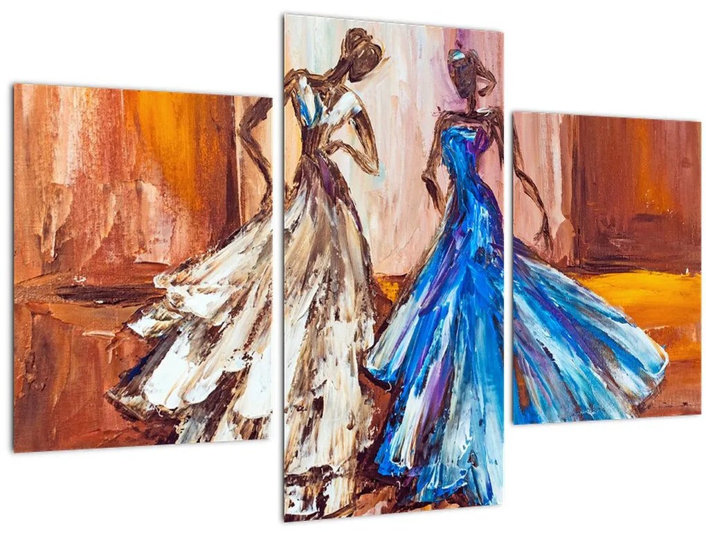 Tablou - Dansatoare, pictură în ulei (90x60 cm)