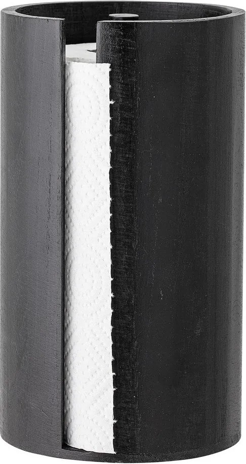 Suport orizontal pentru prosoape de bucătărie din hârtie negru din lemn ø 14,5 cm Celian – Bloomingville