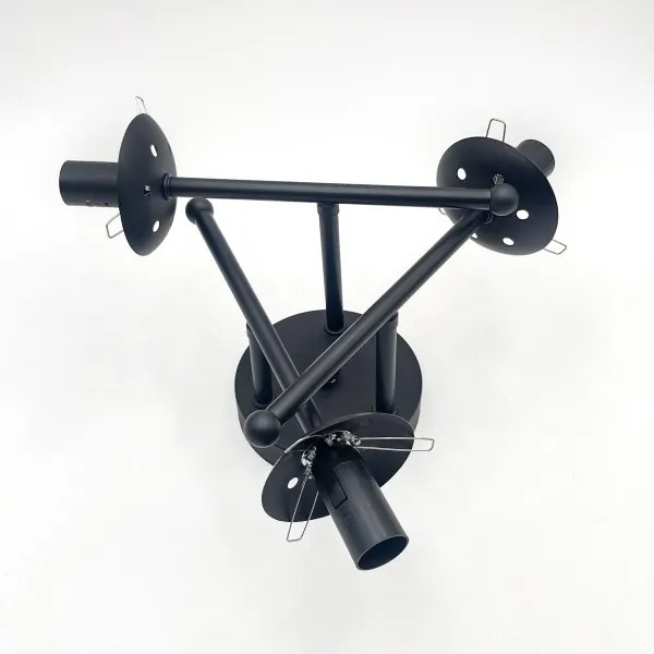 Brilagi - Lustră aplicată MALIVA 3xE14/15W/230V negru/fumuriu