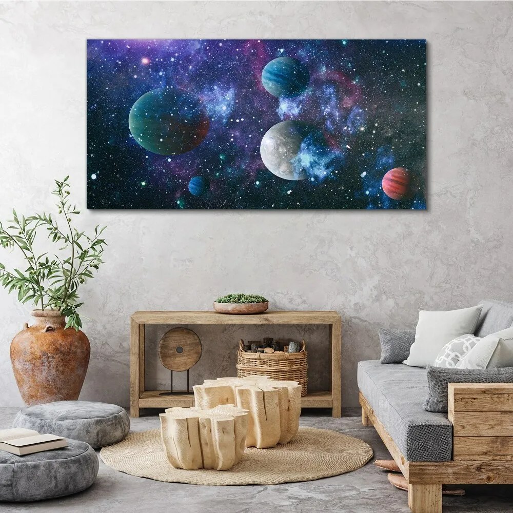 Tablou canvas cerul planetei stele