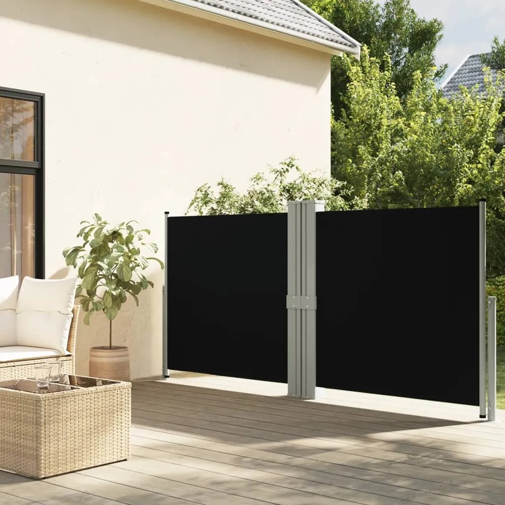 vidaXL Copertina laterală retractabilă, negru, 140x1200 cm