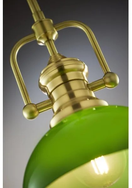 Pendul pe tijă PLATINO Jupiter 2073 1xE27/15W/230V verde/auriu
