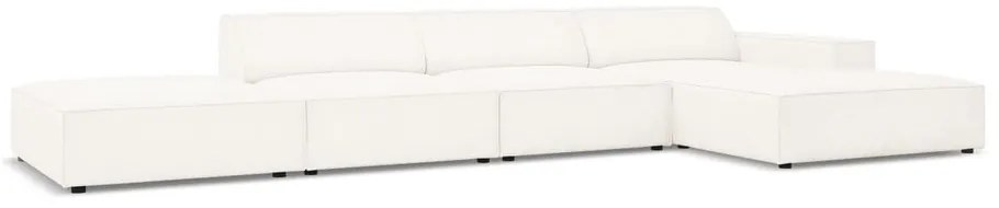 Colțar bej cu tapițerie bouclé (pe partea dreaptă) Jodie – Micadoni Home