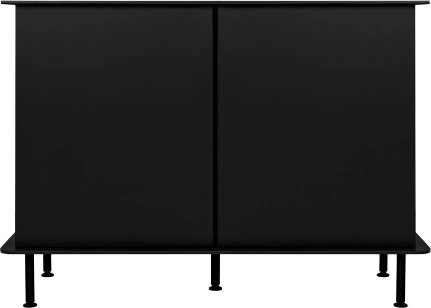 Comodă neagră cu orificiu pentru cabluri 120x88x50 cm Suumo – noo.ma