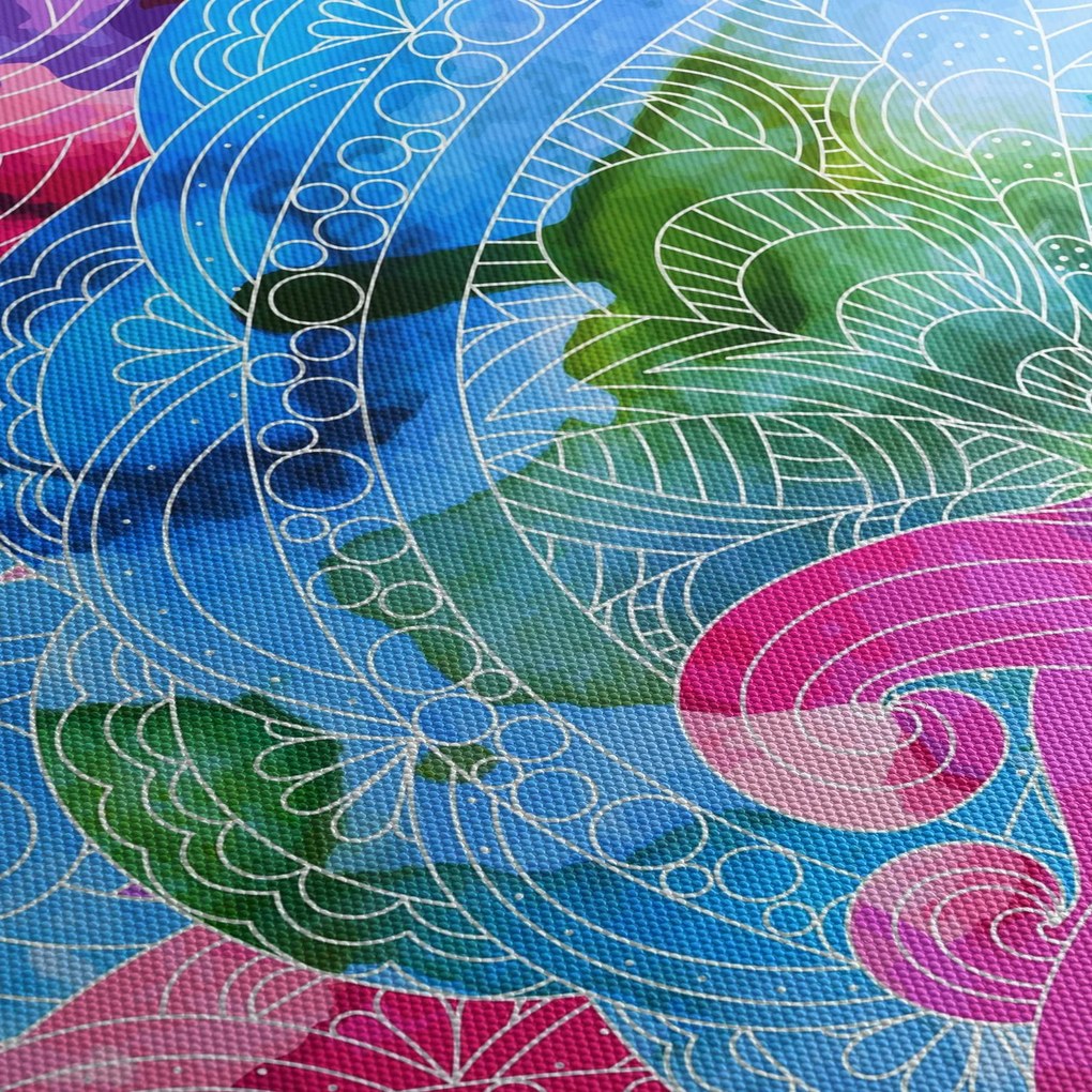 Tablou - Valuri colorate (120x50 cm)