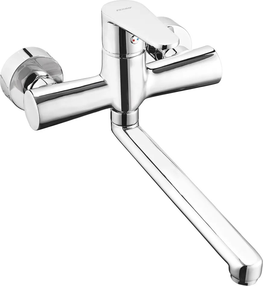 Baterie bucatarie Ferro Algeo montare pe perete crom