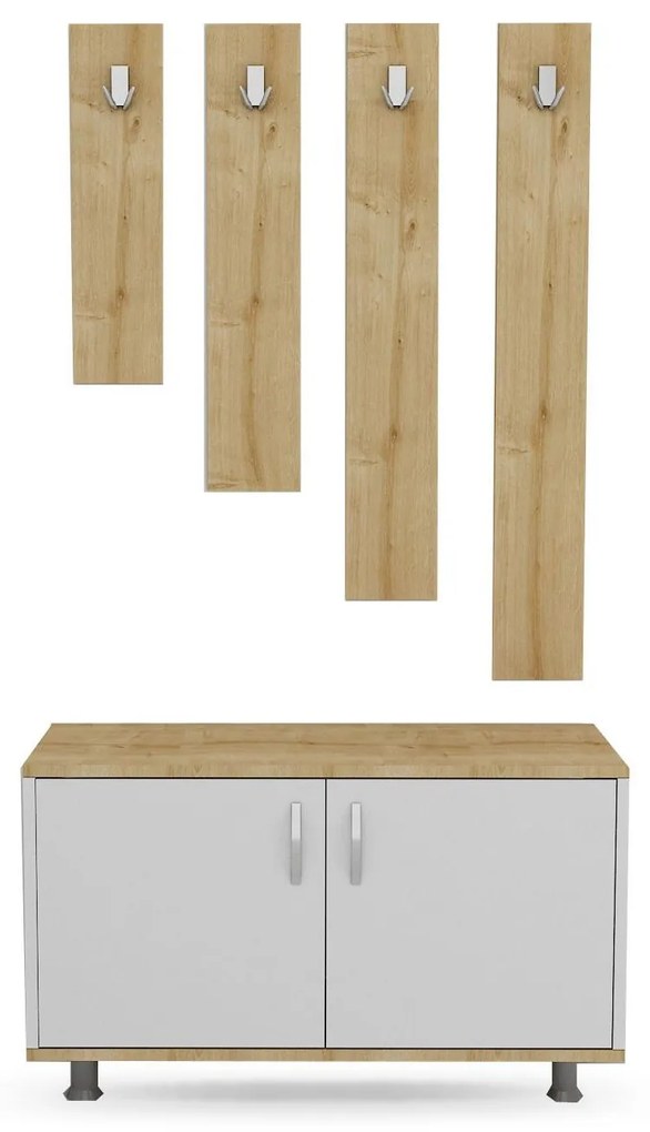 Mobilier Hol Povipe 2 (stejar + alb) . 1093914