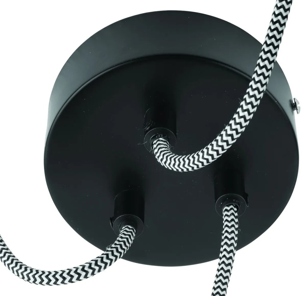Lustra cu 3 pendule din cauciuc reciclat AMAZON, 26cm AMAZON/25/H3/B