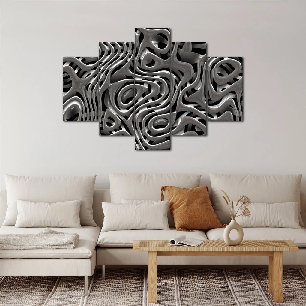 Tablou - Abstractizare metalică (150x105 cm)