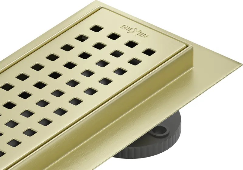 Mexen Flat M08 rigolă liniară 70 cm, aurie periată - 1A25070-15