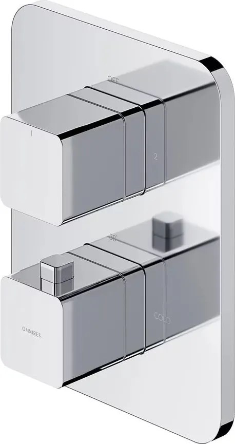 Baterie cada - dus incastrata Omnires Parma termostatata  cu corp ingropat