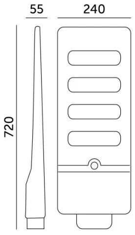 Lampă stradală solară cu senzor URBI LED/11W/3,2V 6500K + telecomandă IP54
