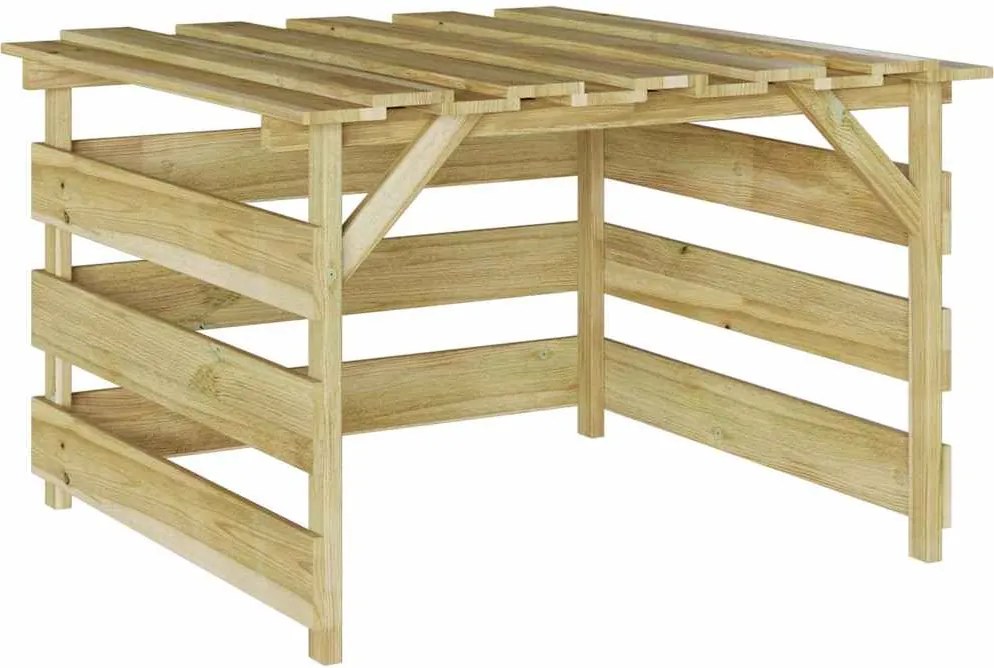 vidaXL Garaj pentru Cositoare Gazon Maro 84 x 80 x 56 cm