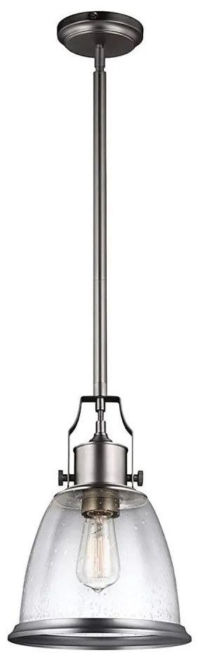 Lustră pe tijă Feiss FE-HOBSON-P-M-SN HOBSON 1xE27/60W/230V argintiu