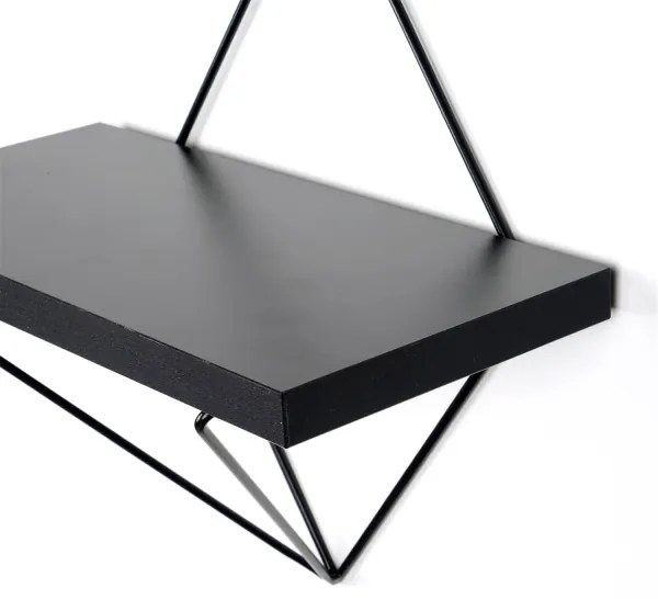 SET 2x raft negru de perete