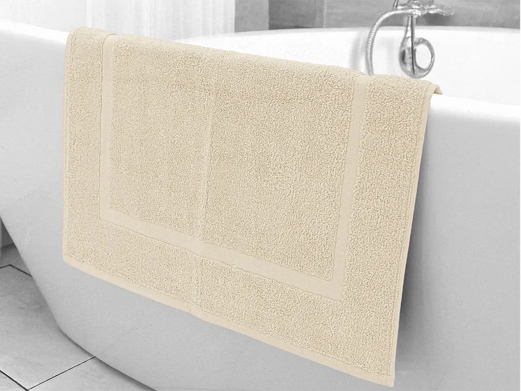 Covoras de baie BASIC 45x65 cm crem, 100% bumbac