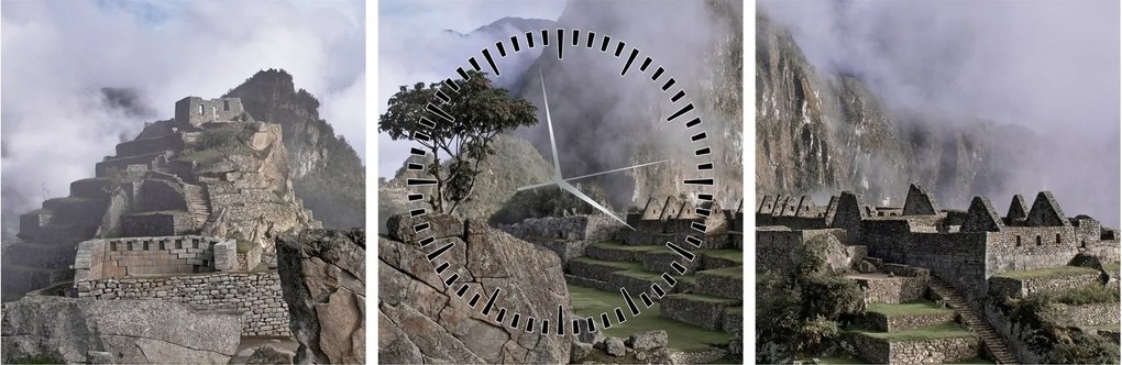 Tablou - Machu Picchu (cu ceas) (90x30 cm)